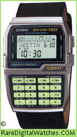 Casio Databank Calculator watch model DBC-1500L-1