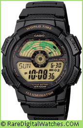 CASIO AE-1100W-1BV Vintage Rare Retro Digital LCD Watch