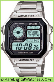 CASIO AE-1200WHD-1AV Vintage Rare Retro Digital LCD Watch