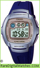 CASIO W-210-2AV Vintage Rare Retro Digital LCD Watch